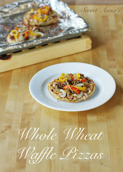 Easy Whole Wheat Waffle Pizzas | Sweet Anna's