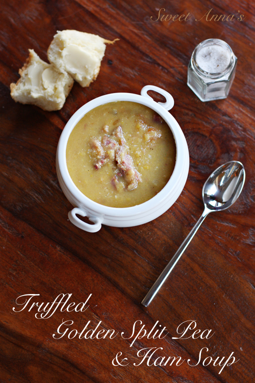 truffled, golden split pea soup | Sweet Anna's