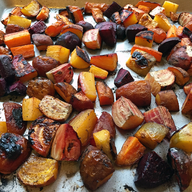 browned butter pasta with roasted root veggies | Sweet Anna's