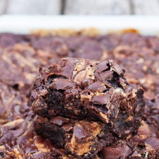 Marshmallow Peanut Butter Swirl MADE-FROM-SCRATCH Brownies! (Gluten Free OR Gluten Full!) | sweetannas.com