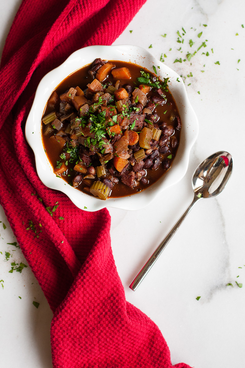 INSTANT POT Black Bean & Ham Soup! Easy, FAST and Delicious!! | www.sweetannas.com