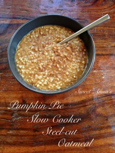 pumpkin pie slow cooker steel-cut oatmeal
