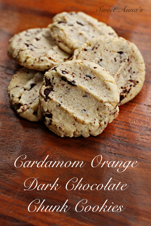Cardamom Orange Dark Chocolate Chunk Butter Cookies | Sweet Anna's